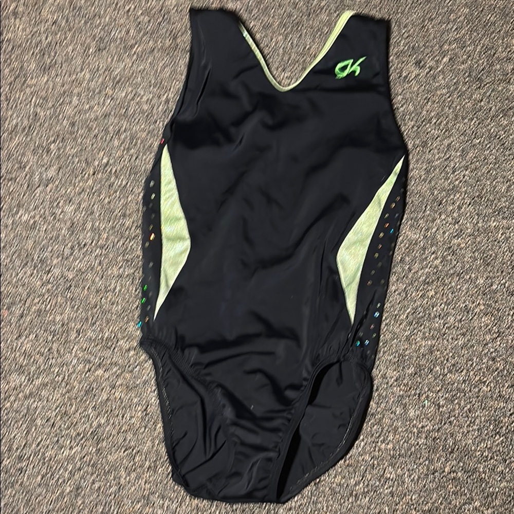 Black and Green Athletic Swimsuit